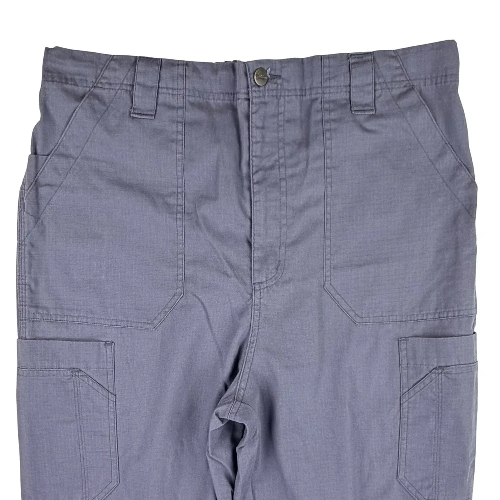 Carhartt Cargo Scrub Pants Men Large Regular Gray Cotton Blend Ripstop C54108